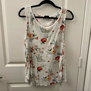 Floral Tank-Plus Size